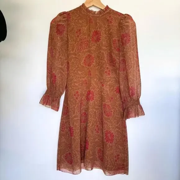 Aritzia Swept Puff-sleeve mini dress - Picture 9 of 13